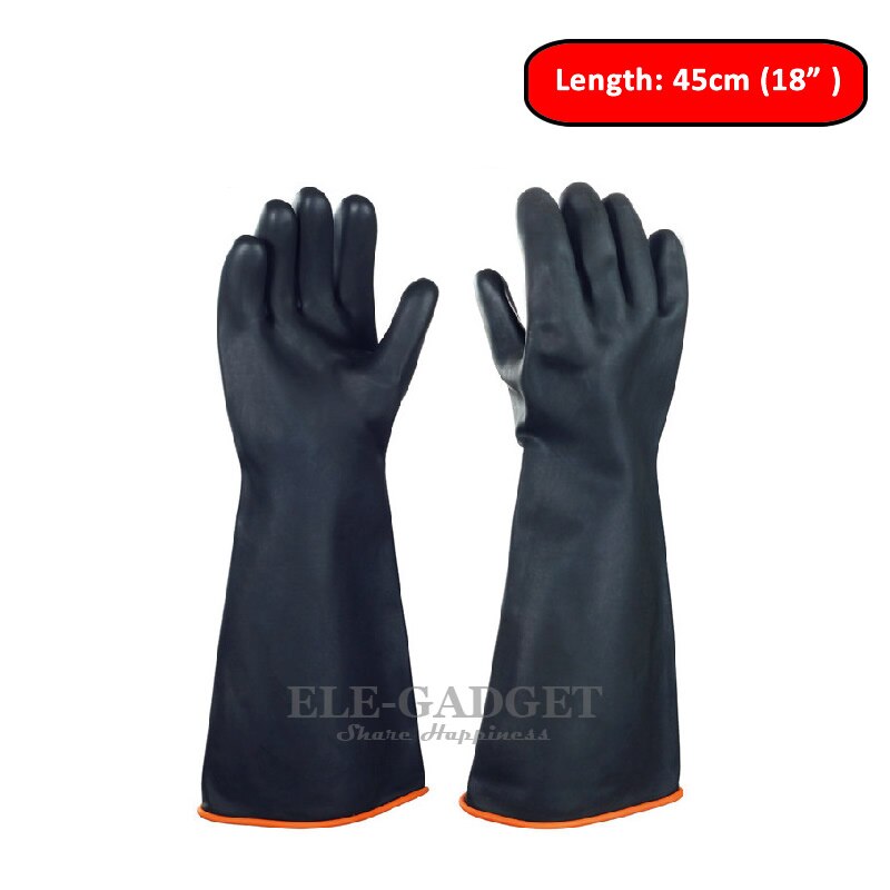 14 "-22" Zware Chemische Slip Rubberen Handschoenen Zuur Olie Slip Latex Handschoenen Voor Thuis Industrie Werk veiligheid Handschoenen: 45cm (18 Inch)