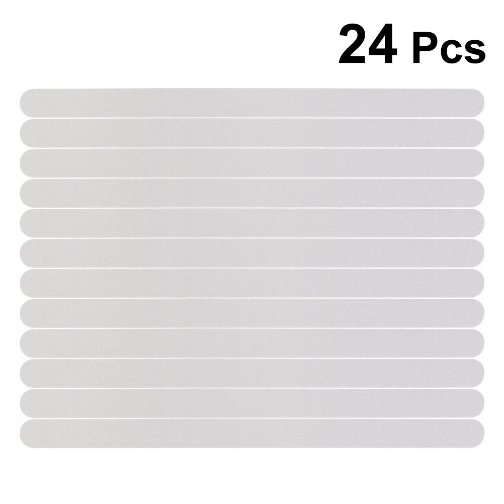 6/12/24/36 Pcs Anti Slip Bad Grip Stickers Antislip Douche Strips Vloeren Veiligheid Tape Mat Pad 38X2 Cm Non Slip Strips Stickers: 24 pcs
