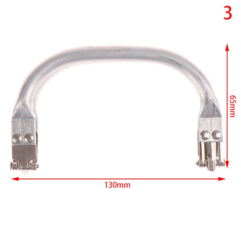 130/190/230/250mm Wolke Arzt Geldbörse Rahmen Metall Aluminium Rohr Rahmen Tasche Griff Kupplung Tasche teile: 3