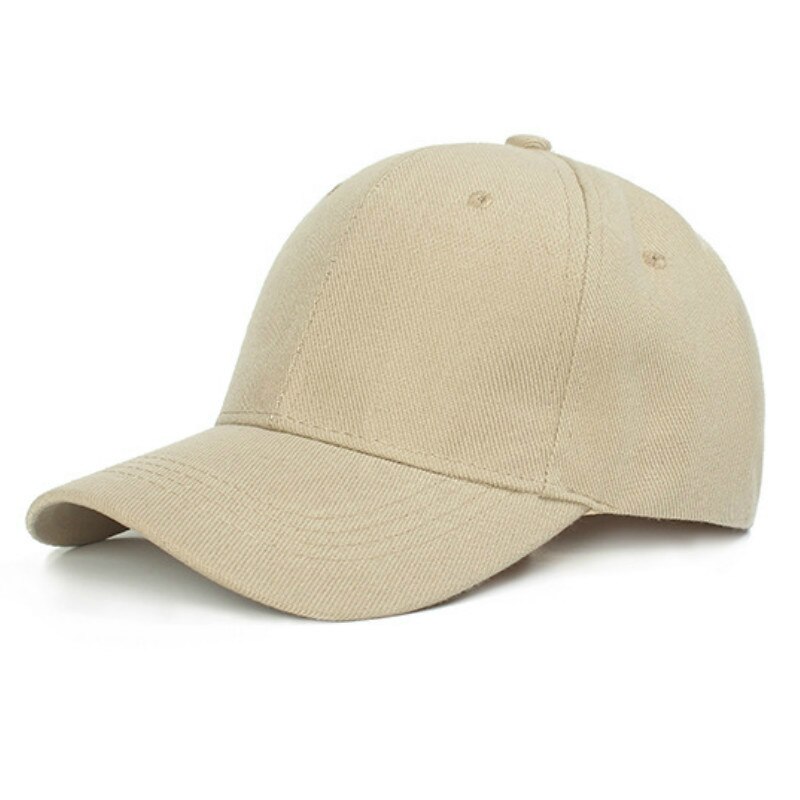 Mænd kvinder almindelig buet solskærm baseball kasket hat ensfarvede justerbare kasketter streetwear snapback trucker hat: Khaki