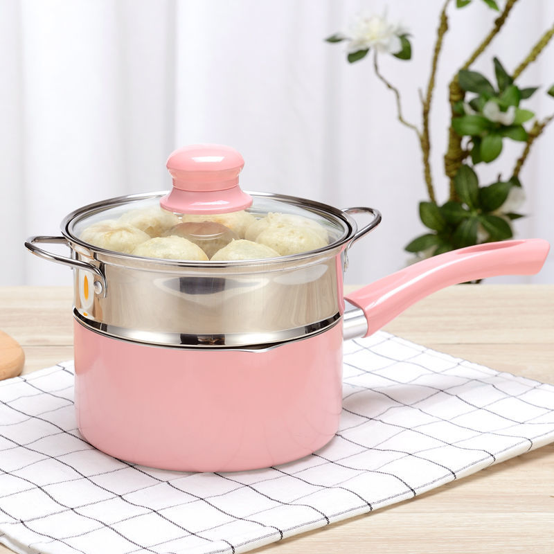 Melk Pot Non-stick Pot Kleine Pot Baby Voedingssupplement Pot Gebakken Ei Noedels Pot Baby Mini Gas Fornuis dual-Gebruik Kookpot Keuk
