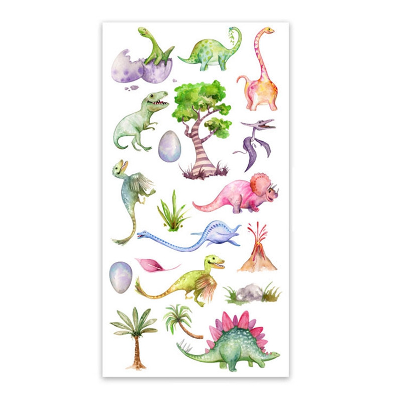 Cartoon Kleurrijke Dinosaurussen Muurstickers Pvc Diy Kinderkamer Nursery Home Decoration Muurstickers Achtergrond Behang Mooie