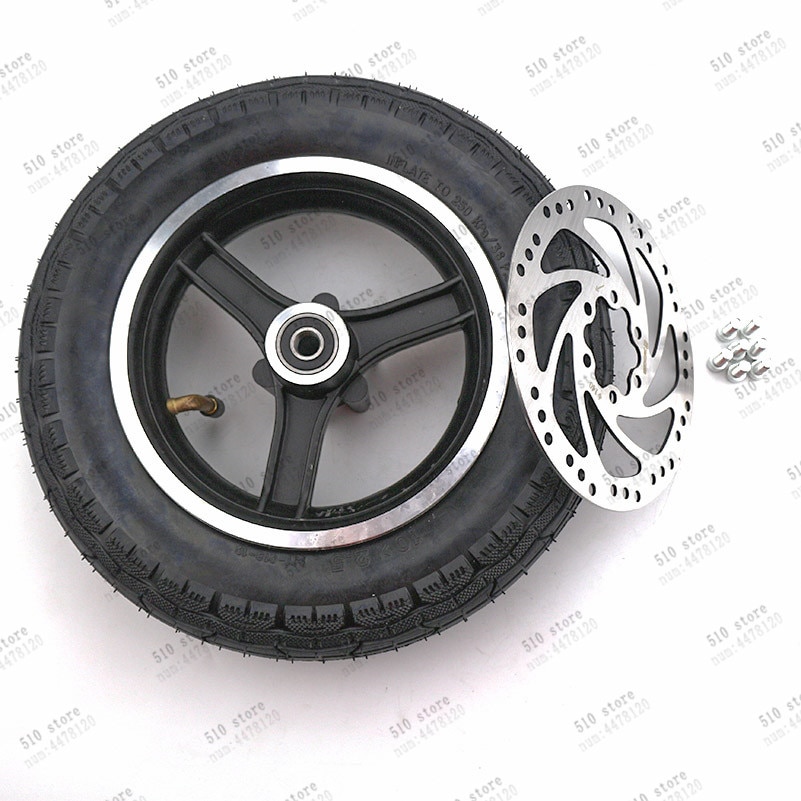 10x2.50 tire and aluminum alloy wheel hub with brake discs for electric scooter balancing car