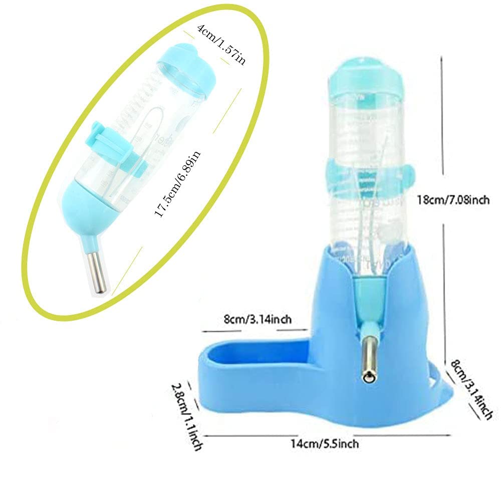 Small Animal Water Bottles 2 in 1 Free Standing Bottle Cage Hanging Water Dispenser Suitable for Hamsters Bunny