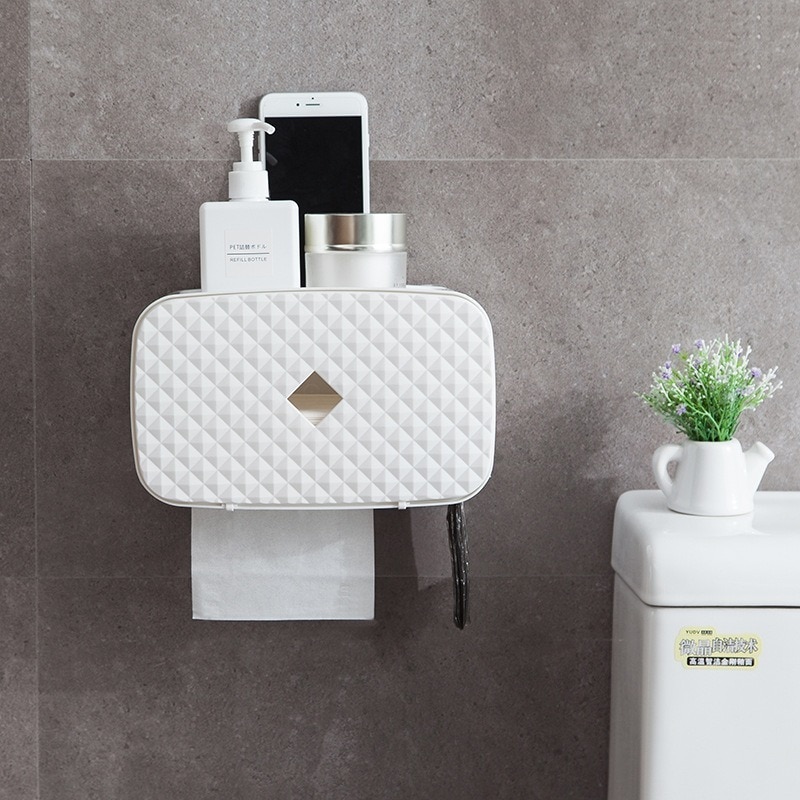 Multifunctionele Toiletrolhouder Badkamer Opslag Waterdichte Houder Voor Papieren Handdoeken Handig Praktische Papieren Handdoek Houder