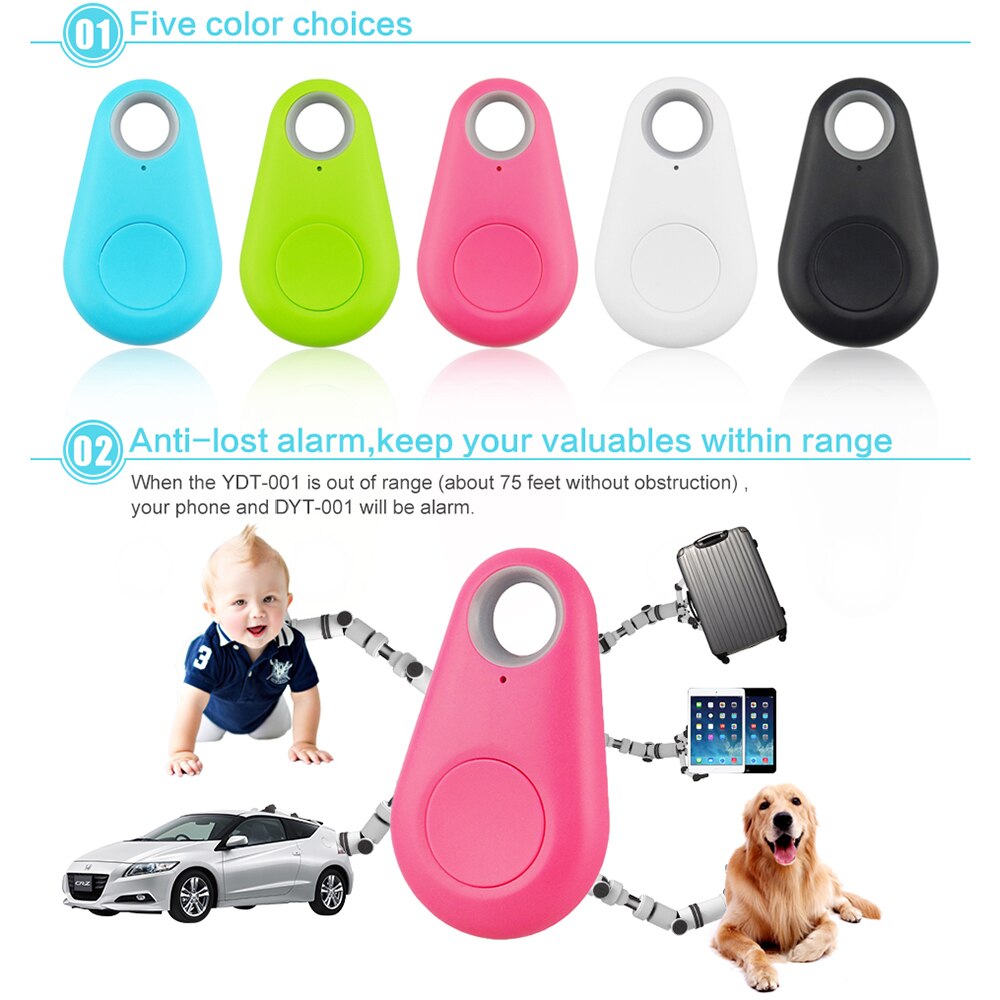 Nøgle pung telefon finder sporing tag kæledyr hund kat smart mini gps finder bluetooth anti-tabt tyverialarm nøglering locator tracker