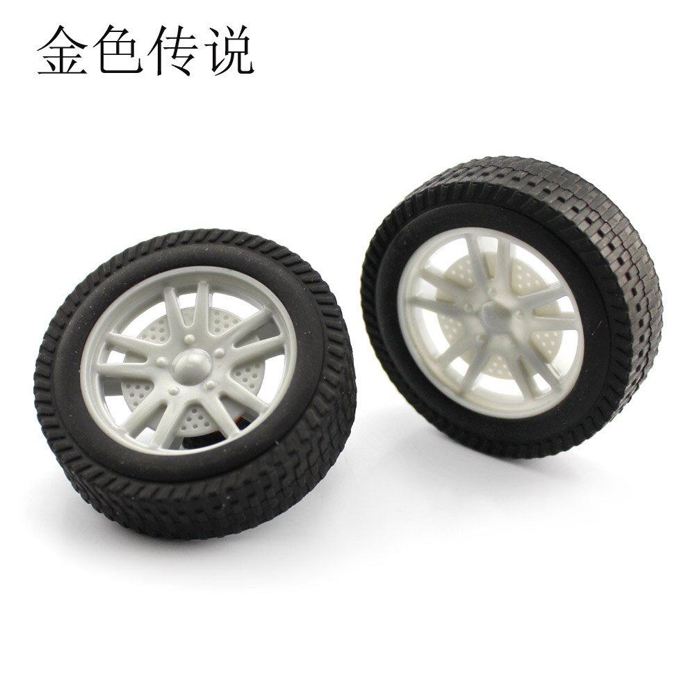 3*56mm rubber wheel DIY car model wheel trolley kit plastic wheel diy wheel