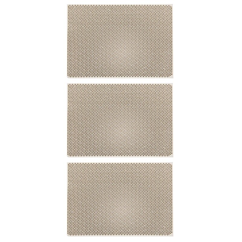 3X Ceramic Honeycomb Soldering Board Heating For Gas Stove Head 135X95x13mm: Default Title
