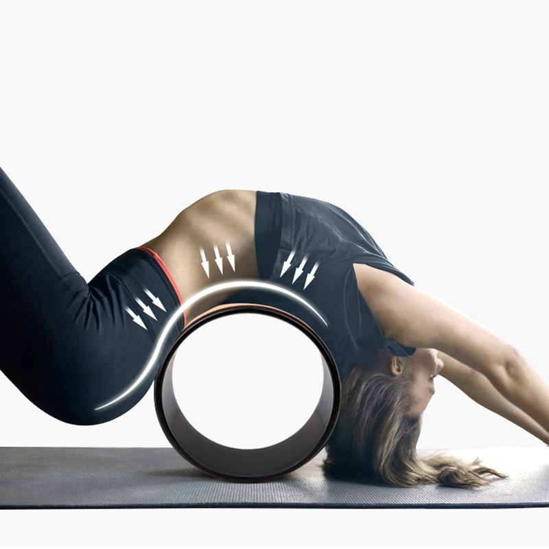 Yoga Wheel Strong Comfortable Dharma Yoga Prop Wheel for Inversions Backbends Back Pain Stretching Balance Accessory