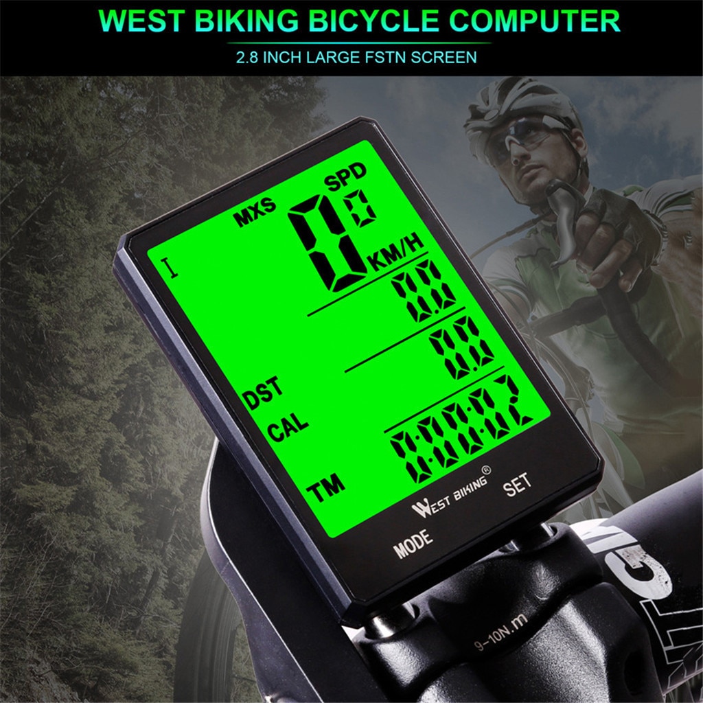 Mountain Road Bicycle Wireless Code Table Large Screen Waterproof Speedometer velocimetro bike #j4s