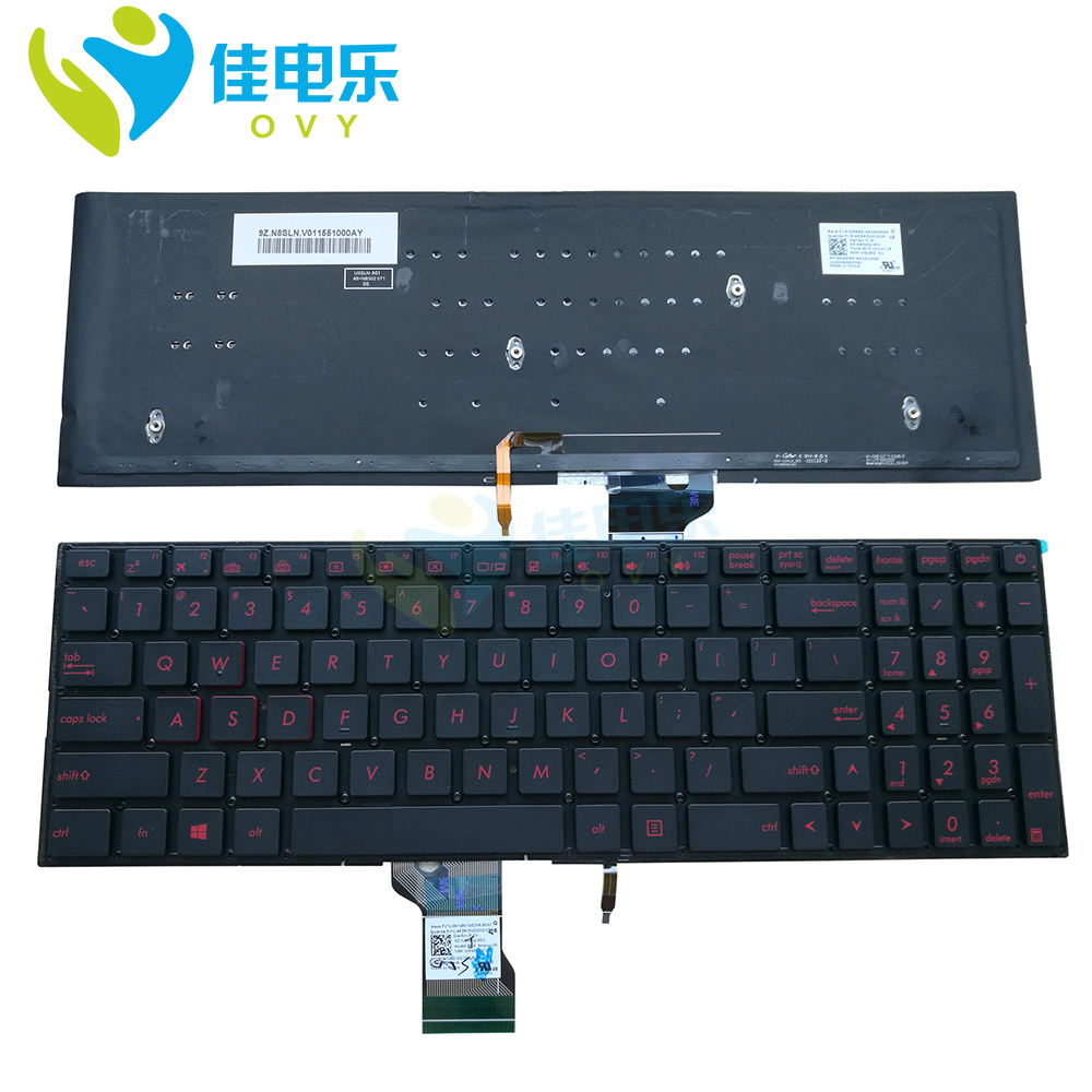 Keyboard Voor Asus Rog G501 G501J G501JW G501V G501VW Q501 Q501L Q501LA Us Layout Met Achtergrondverlichting 0KNB0-662MUS00 9Z.N8SBQ.V01