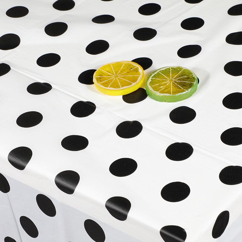 Mantel de PE desechable D & Z 1 ud. Cubierta de mesa de Picnic impermeable de punto negro molido blanco