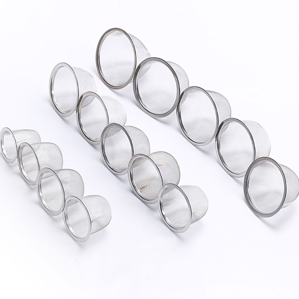 8 stk rustfrit stål tefilter metal infusionsvæske robust te si til hjemmet (diameter 7.2cm x højde 6cm)