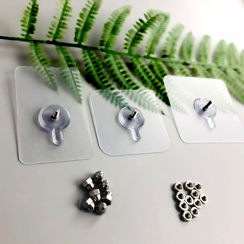 12PCS Picture Nails Traceless Acrylic Invisible Picture Hooks Photo Frame Nails for Home