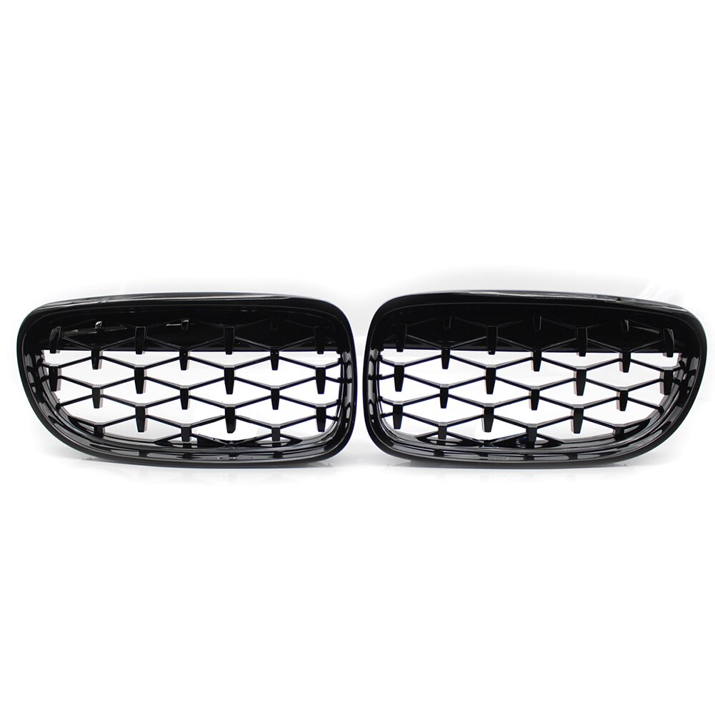 1 Paar Gloss Black Diamond Nieren Voor Bmw E90 Lci 3 Serie 09-11 Voorbumper Grille Auto accessoires Auto Stickers Styling