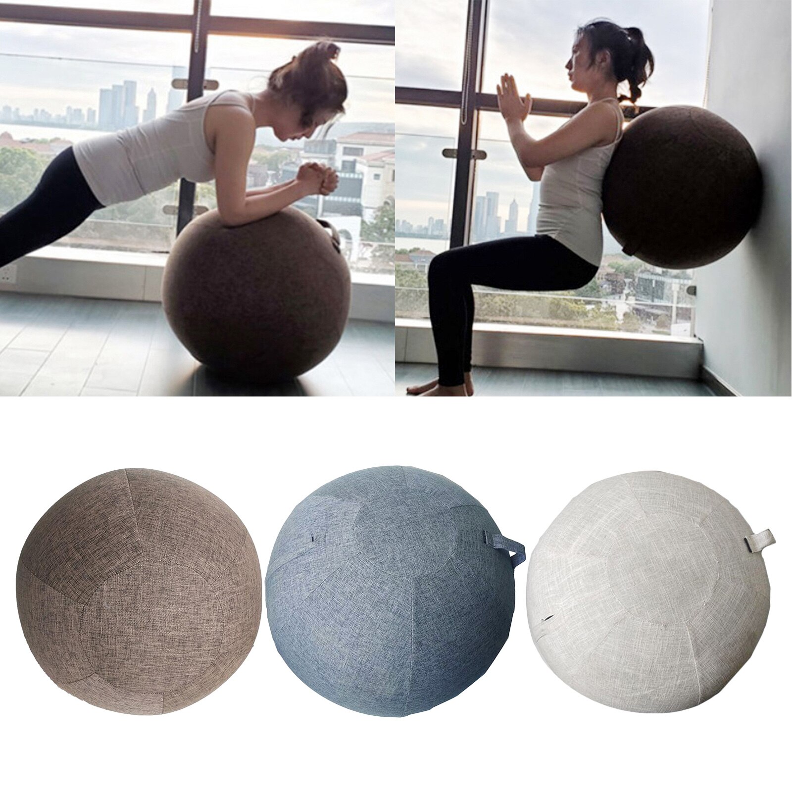 Duurzaam Yoga Bal Cover Pilates Balance Oefening Pilates Bal Protector Zitten Bal Stoelbekleding Carrier Met Handvat