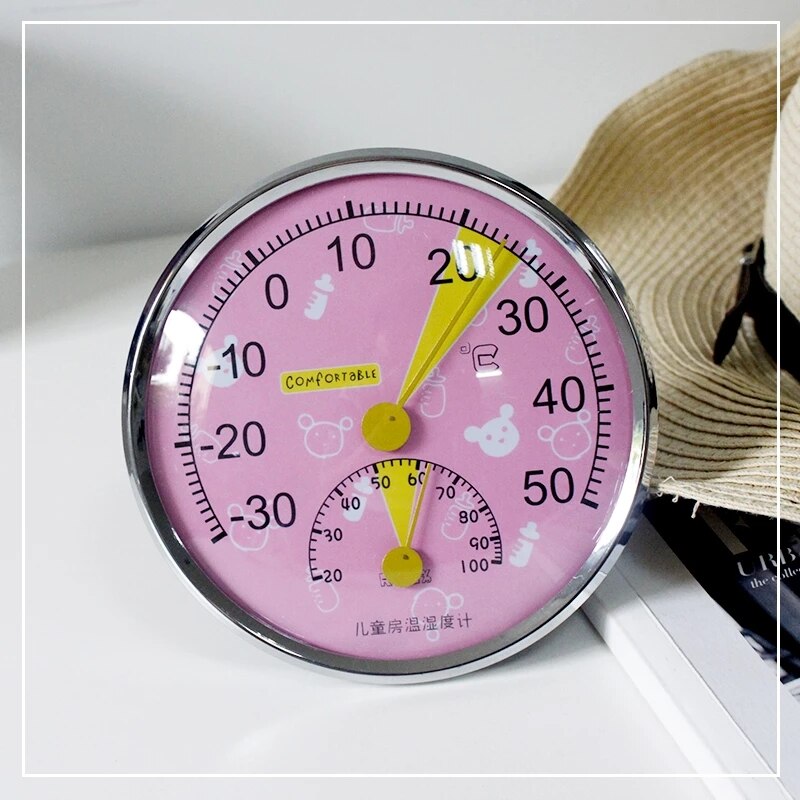 Odatime Thermometer Mechanical Hygrometer For Kids Room Bathroom Indoor Outdoor Temperature and Humidity Meters Logger