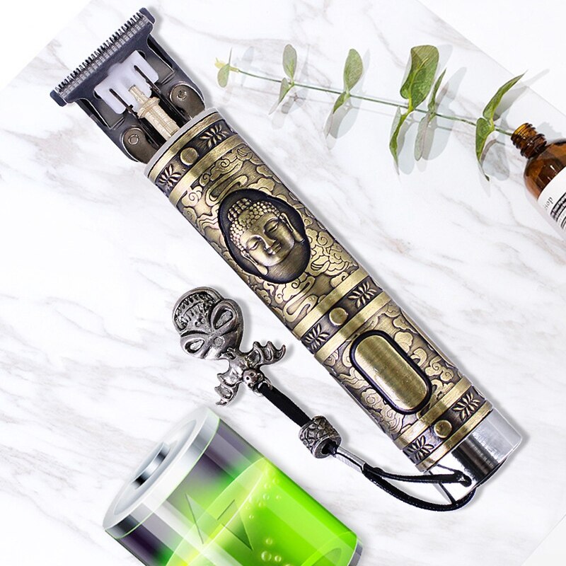 Electric Pro T-Outliner Trimmer Men Hair Clipper Carving Carbon Fiber Metal Powerful Hair Cutter for Men