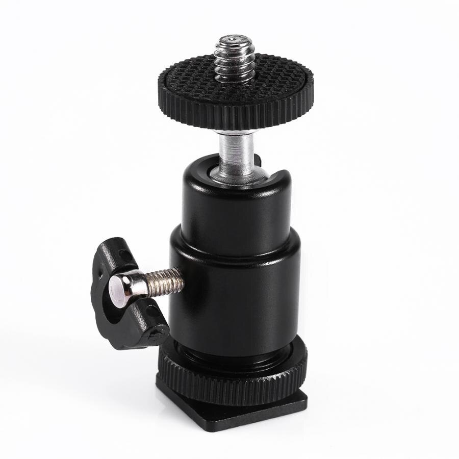 tripod head 1/4 Thread Mini Ball Head Shoe Mount Adapter Ring Light Adapter Camera Shoe Mount with Lock for Most Cameras Cam