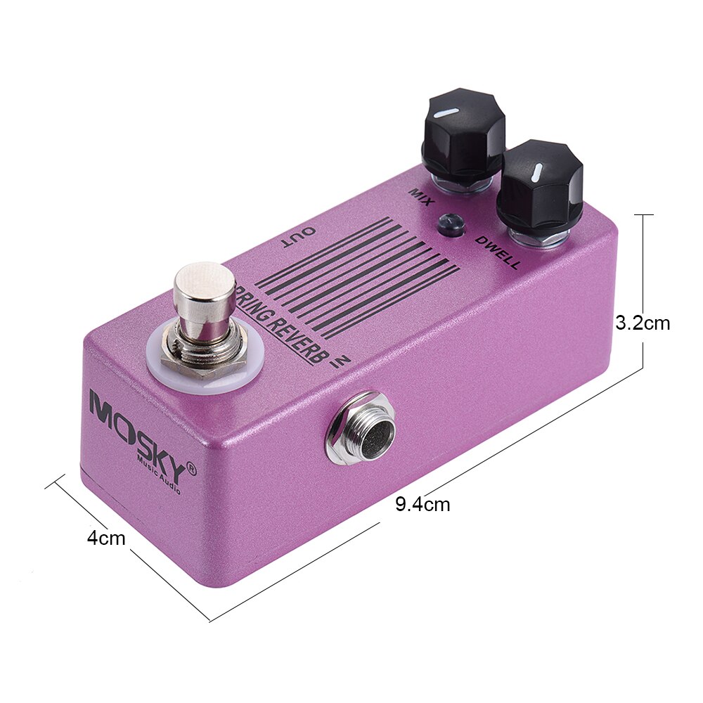 MOSKY Reverb Spring pedale per chitarra elettrica pedale distorsione Wah Wah Ukulele accessori Effector chitarre strumenti