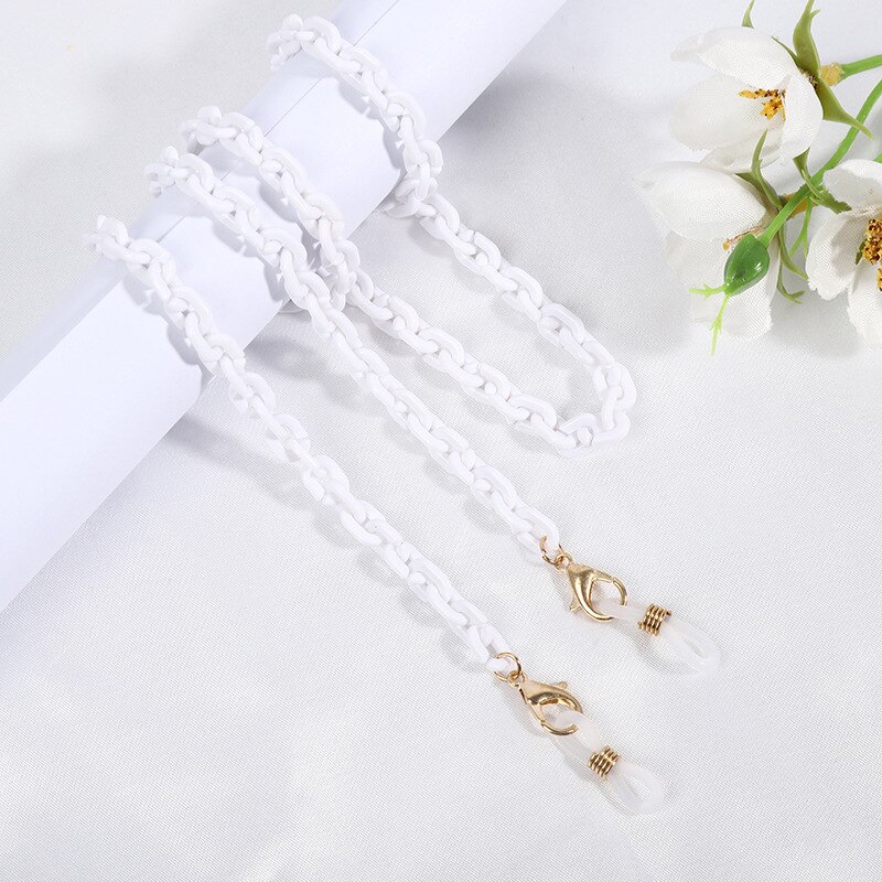 Neue Mehrfarbige Dünne Harz Acryl Sonnenbrille Kette Für Frauen Männer Brillen Ketten Lesen Eyewears Schnur Halter Neck Strap Lanyard: 015
