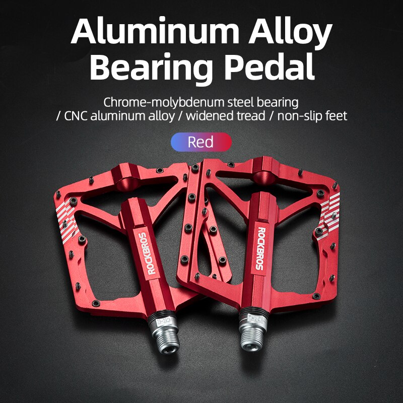 ROCKBROS Fahrrad Pedale Straße Mountainbike Pedal Kohlenstoff Fiber Aluminium Legierung Nicht-Unterhose Plattform Fahrrad Zubehör Flache MTB Pedale: 2018-12BRD