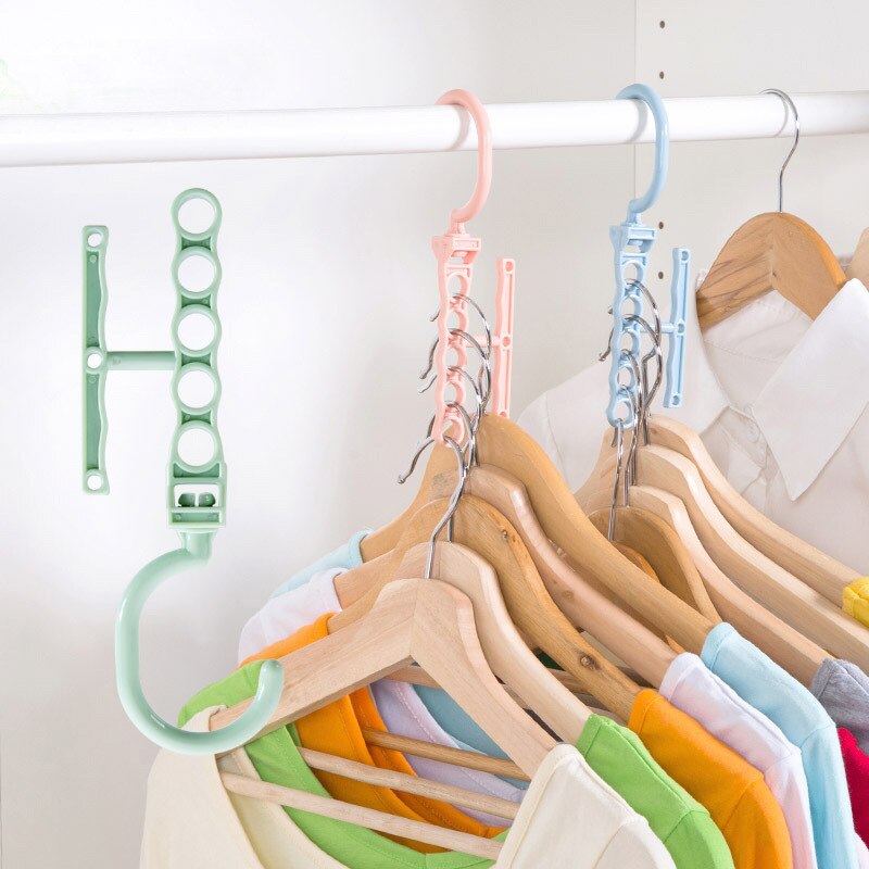 1PCS Hanger Holder Rack Movable Clothes Hanging System Closet Storage Organizer
