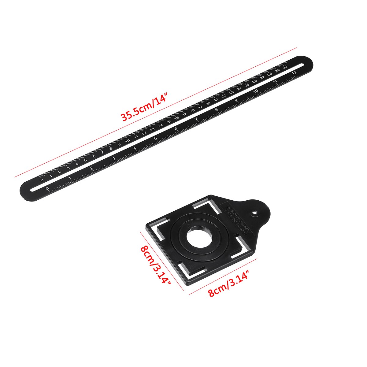 Construction Multi Angle Measuring Position Ruler Template Tool Drill Hole Locator DIY Wood Tile Flooring