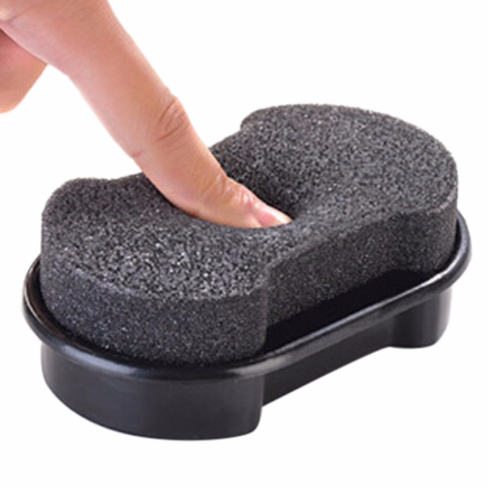 Esponja de brillo enceradora de cera líquida para limpieza y pulido de cuero, zapatos y botas para bolsa de, sofá, 1 Uds., limpiador de cepillo de zapatos con brillo negro