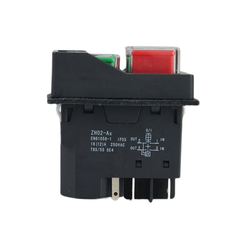 250V 16A Waterproof Magnetic on Off Switch KLD28 Start Stop Magnetic on Off Switch for Workshop Machines