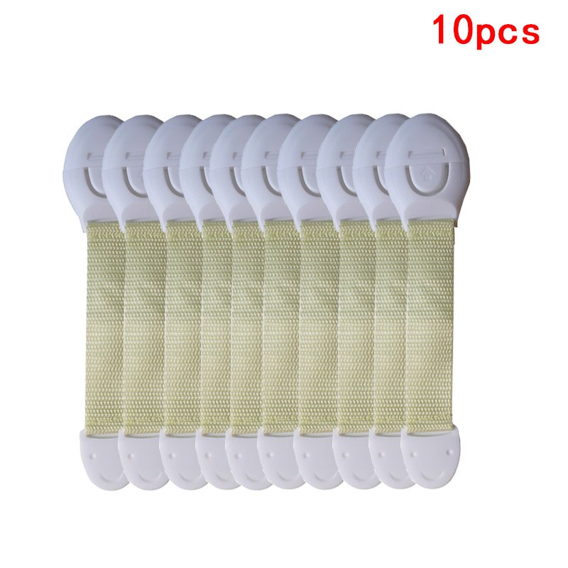 10 Uds bloqueo de seguridad para niños cajón cerradura de la puerta de seguridad cerradura de la puerta bebé aseo seguridad cierre de plástico bebé protección: AQS022-03