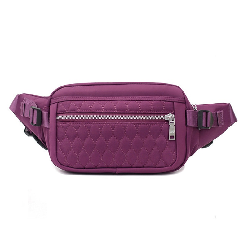 Sac banane à carreaux à la taille pour femmes, sacoche ceinture, sacoche ceinture, en Nylon, pour porte-monnaie Mobile,