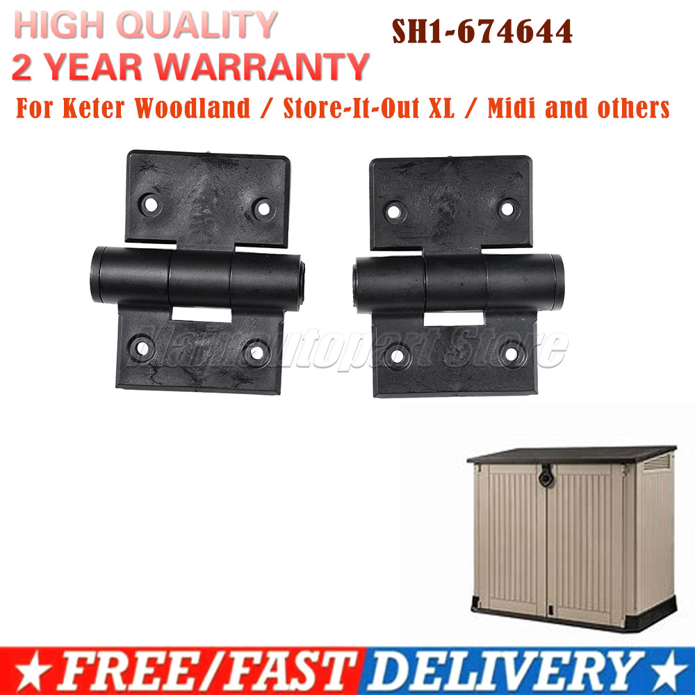 2pcs For Keter Store It Out XL Woodland Replacement Hinges SH1 674644/SH2 674645/SH3 674646 Outdoor Storage Box Door Repair