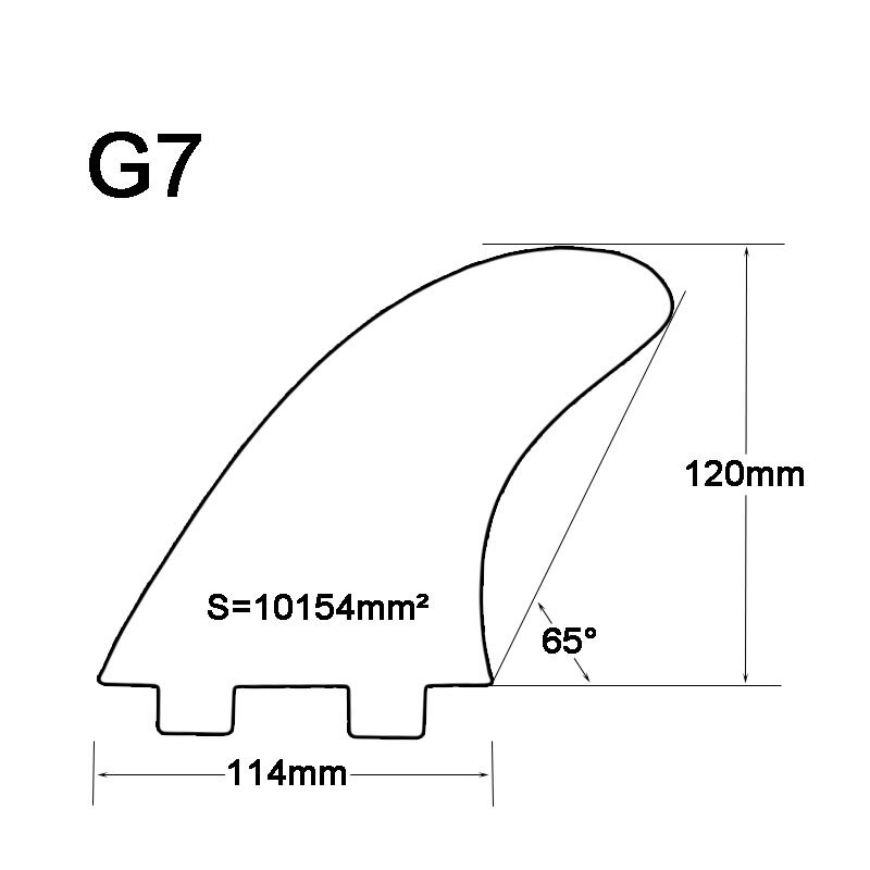 Blå fcs thruster finner  g3/g5/g7