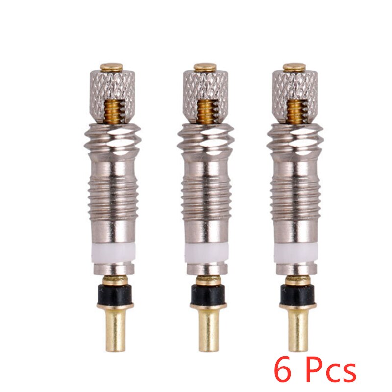 2/4/6PCS Bicycle Valve Presta Valve Brass Core W Optional Tool CNC-machined FV MTB Road Bike Tubes Repair Tire Service Parts: 6 pcs