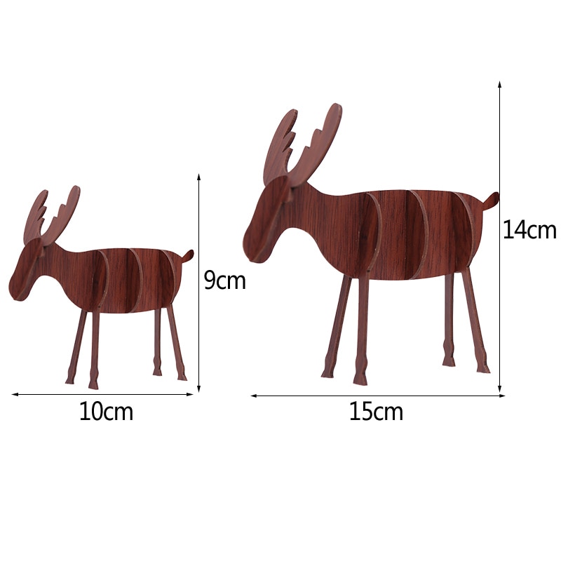 Gelukkig jaar doe-het-zelf knutselwerkje houten eland ornamenten kinderkerstversiering voor thuis kerstboom houten ornament: Zy380 b 01 b 03