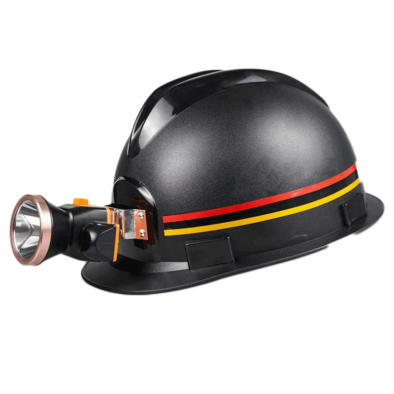 Miners Helmet with Charging Headlights ABS Material Anti-piercing Safety Helmet Construction Working Hard Hat: Pink