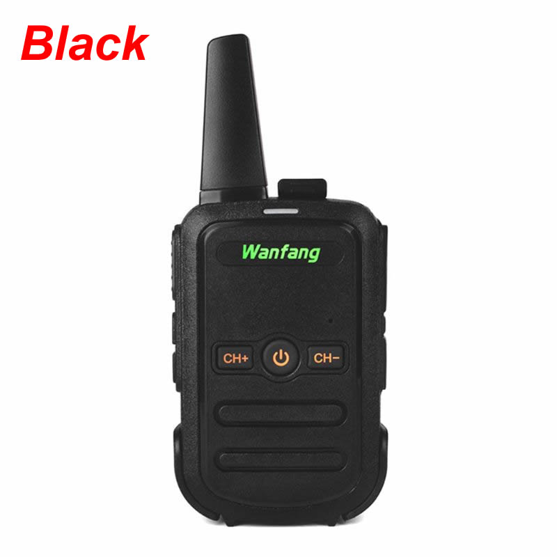 Walkie-talkie mini color ultra-thin ultra-small USB direct charging: Black