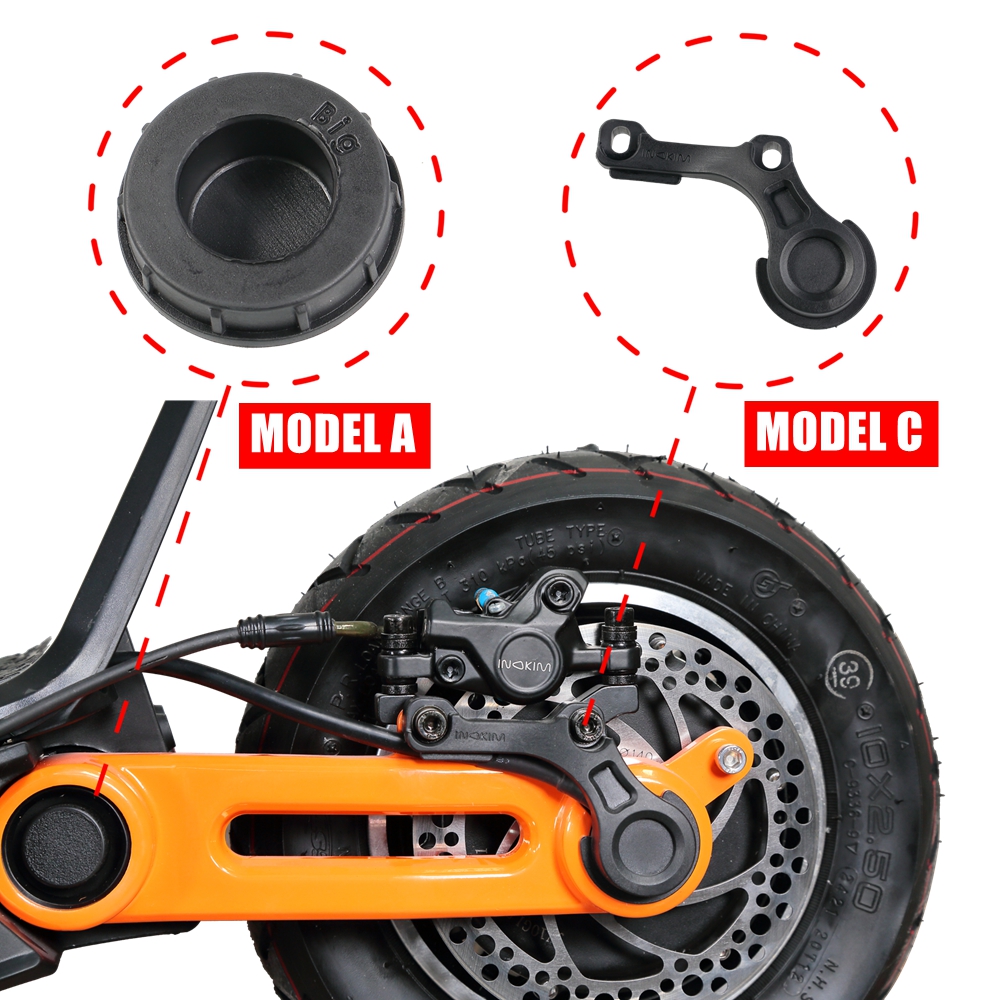 Cubierta de sellado de brazo oscilante para patinete eléctrico INOKIM OXO, enchufe para bloquear el orificio del eje del Motor y la junta del Protector de cable del cubierta y del cuello
