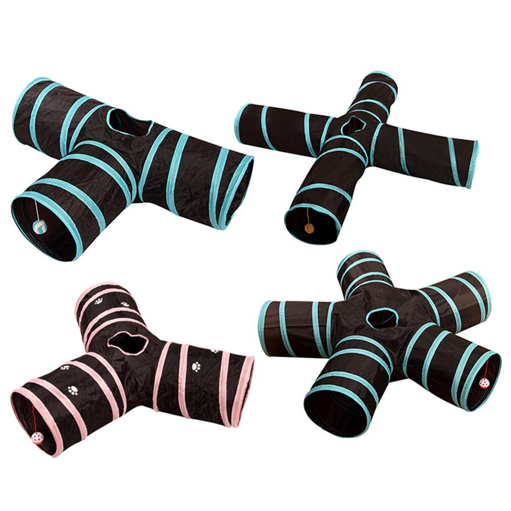1 pièces chat jouet chien jouet trois canaux Tunnel jouet chien chat Tunnel jouet chat canal roulant Totoro Tunnel té