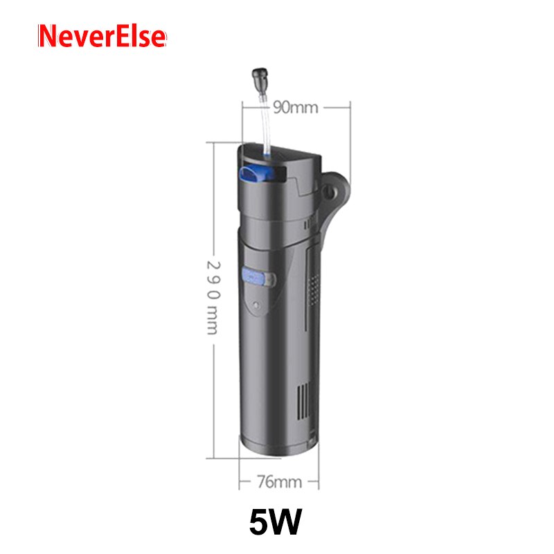 UV Sterilizer Filter Pump 3/5/7/9W UV Lamp Light Seperate Control+10W Pump Biochemical Sponge+Oxygen Tube for Aquarium Fish Tank: 5W UV Lamp 10W Pump / US Plug adapter