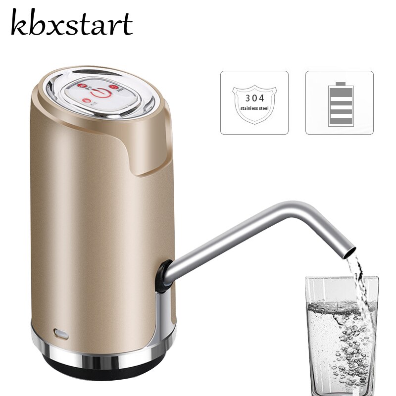 Kbxstart Electric Bottled Water Dispenser Pump Wireless USB Drinking Water Bottle Suction Mini Dispensador De Agua Fria Electric