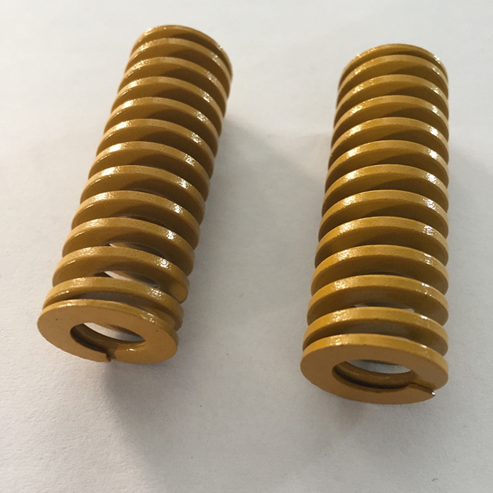 2Pcs Yellow Spiral Stamping Compression Die Spring 16 x 8 x 20/30/50/60/80/100mm