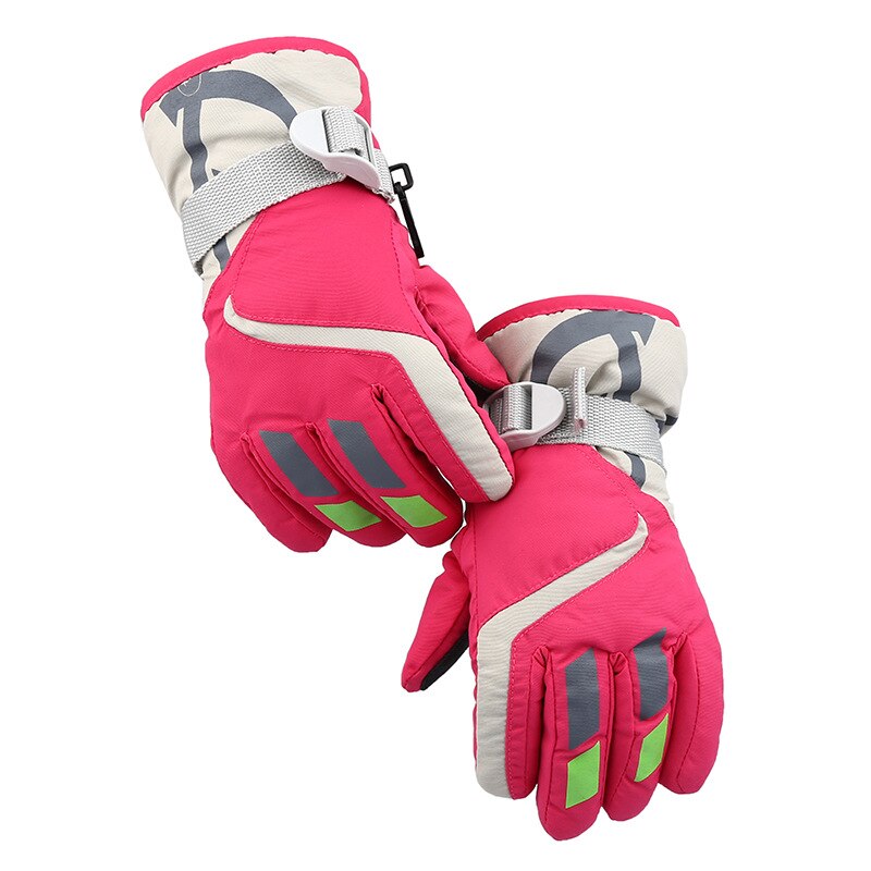 Crianças Luvas do Inverno Luvas Quentes Luvas de Esqui Snowboard À Prova D' Água 2020 Para Crianças-Full finger Luvas Cinta Luvas Para Esportes Ao Ar Livre