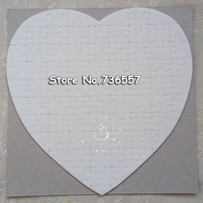 10 Sets Heart A5 Size Hardboard Sublimation Blank Jigsaw Puzzle Love Style