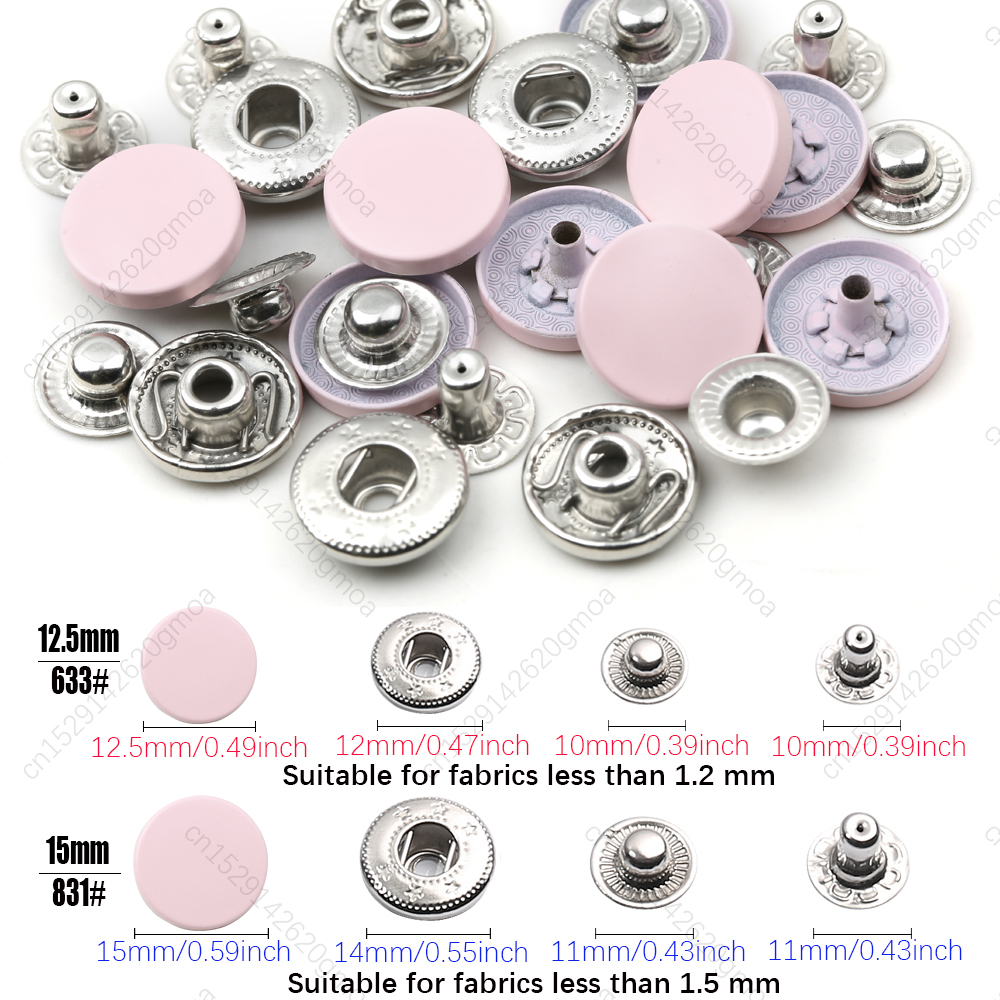 Juego de sujetadores a presión de cuero, botones redondos de Metal de 12,5/15mm, sin costura, botón de Color para ropa, chaquetas, ropa vaquera, 20 juegos, novedad: 4 # / Otros
