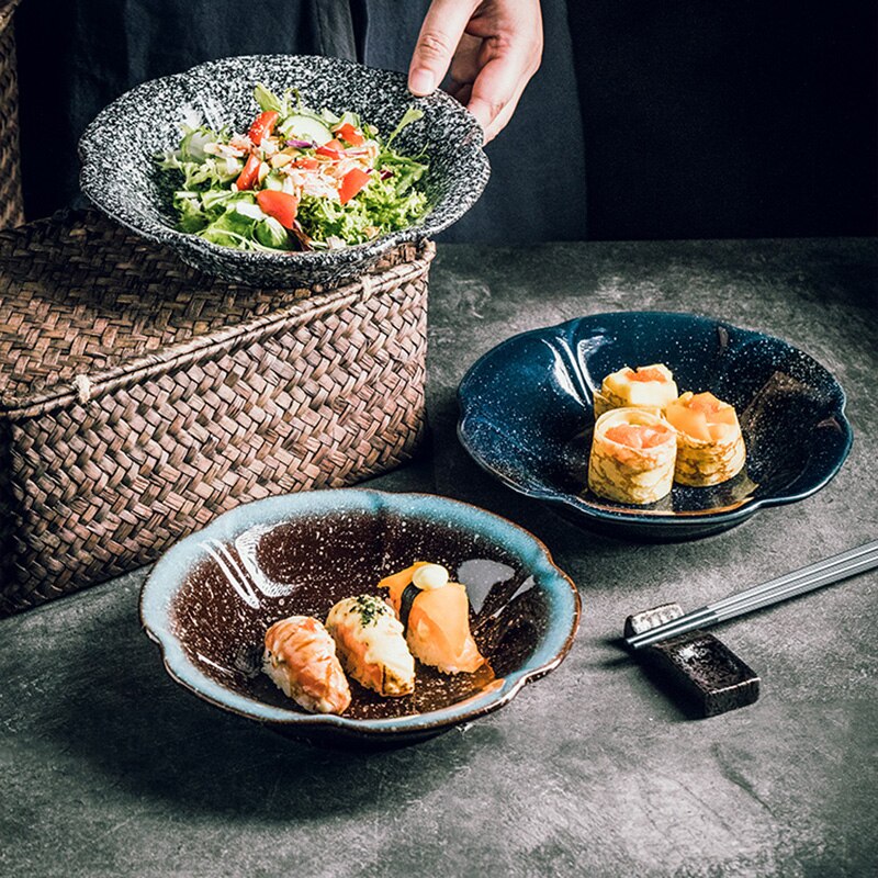 Creatieve Keramische Magnolia Plaat Japanse Stijl Minimalistische Restaurant Plaat Diepe Schotel Plaat Koude Schotel Plaat Pickle Plaat Dessert