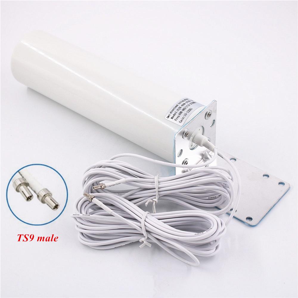 Antena exterior 4G LTE 3G 4G, antena exterior con conector CRC9/TS9/SMA Dual SlIder de 5m para módem de enrutador 3G 4G