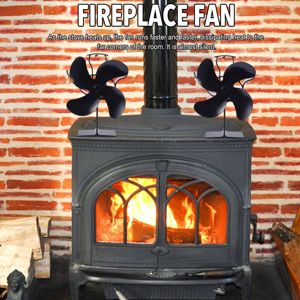 Fireplace Fan Eco Friendly Thermoelectric Power Blower Quiet Home Fireplace Fan Efficient Heat Distribution