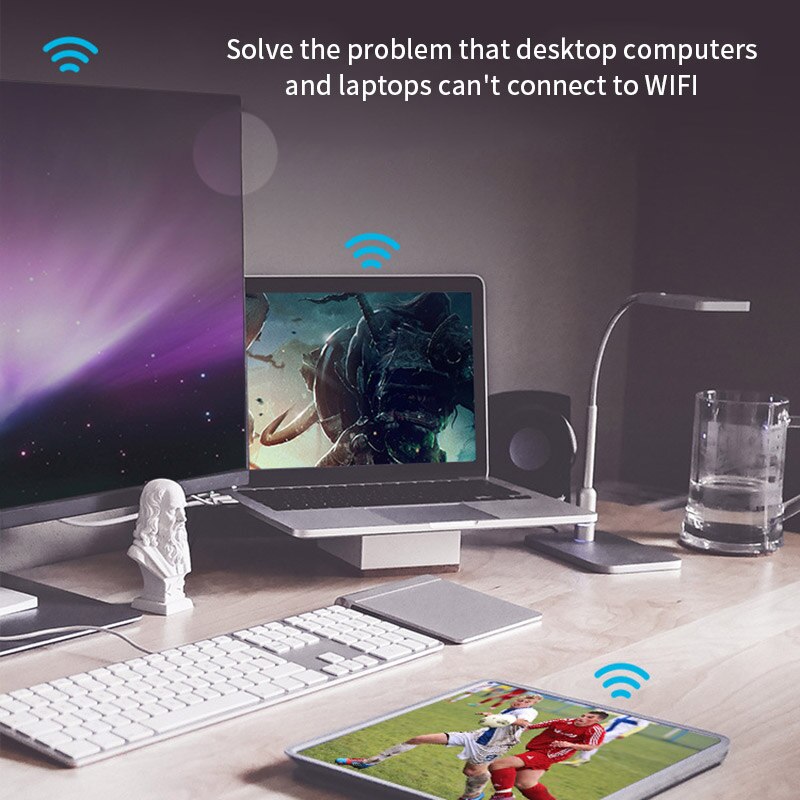 Mini 5G Driverless Wifi Adapter 600Mbps USB Wireless Network Card Adapter Driverless Wireless Receiver Network Card